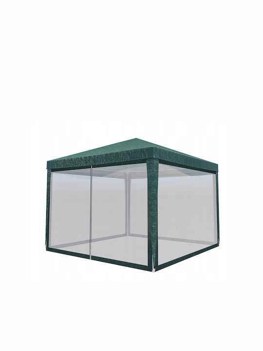 Square Pavilion Insect Netting Zipper 3x3m Green
