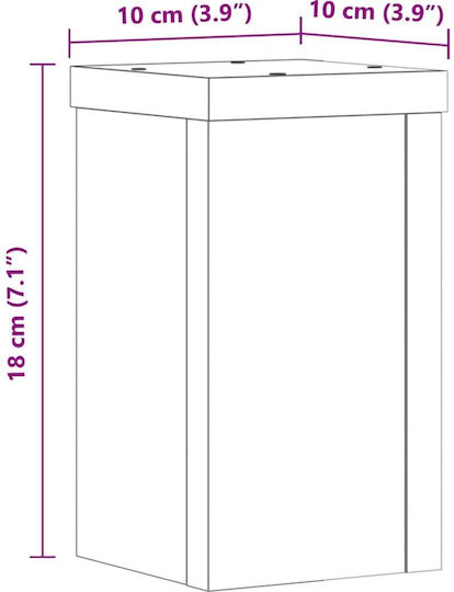 vidaXL Suporturi de plante Lemn Bej 10bucx10bucx18buccm. 2buc