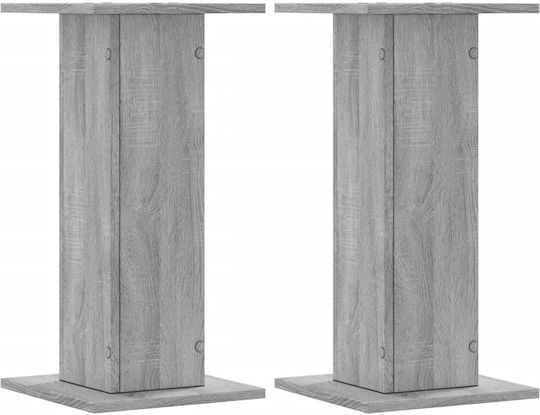 vidaXL Pflanzenständer Holz Grau 30cmx30cmx60cmcm. 2Stück