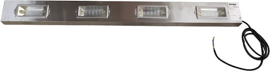 Inomak Heating Lamp for Buffet with Dimensions 145.2x12.2x6cm