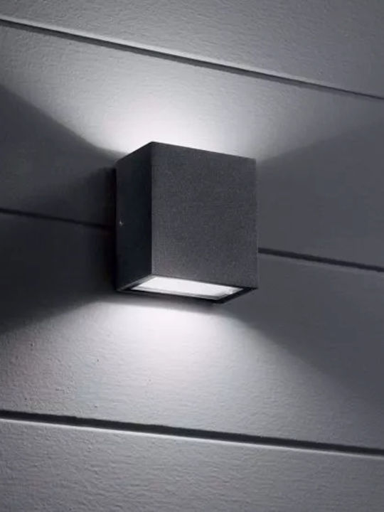 Ideal Lux Επιτοίχιο Εξωτερικό Φωτιστικό LED IP65 6W με Θερμό Λευκό Φως 10x5.5x9εκ.