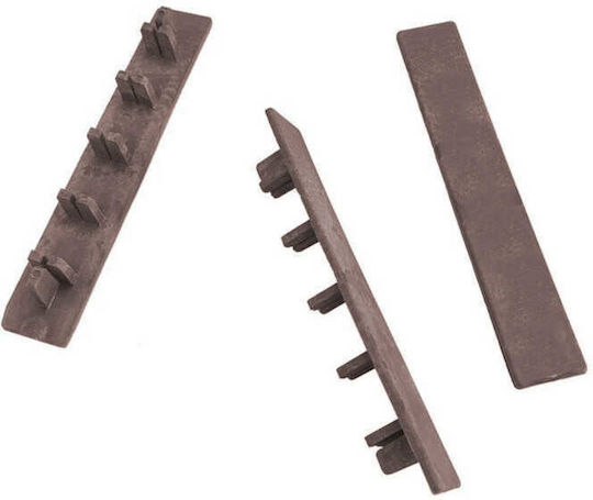 Showood Τάπα για Δάπεδο Κήπου από WPC 15x2.5εκ. 2.5x15cm Καφέ Σκούρο