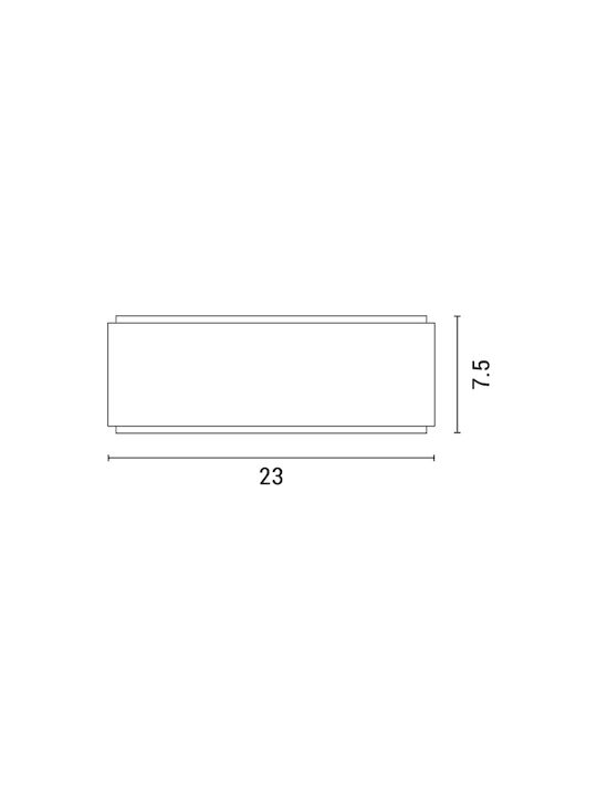 Eurolamp Nikita Wall-Mounted Outdoor Ceiling Light LED IP54 10W with Warm White Light Double Beam