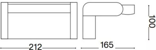 Ideal Lux Επιτοίχιο Εξωτερικό Φωτιστικό LED IP54 20.5W 21.2x16.5x10εκ.