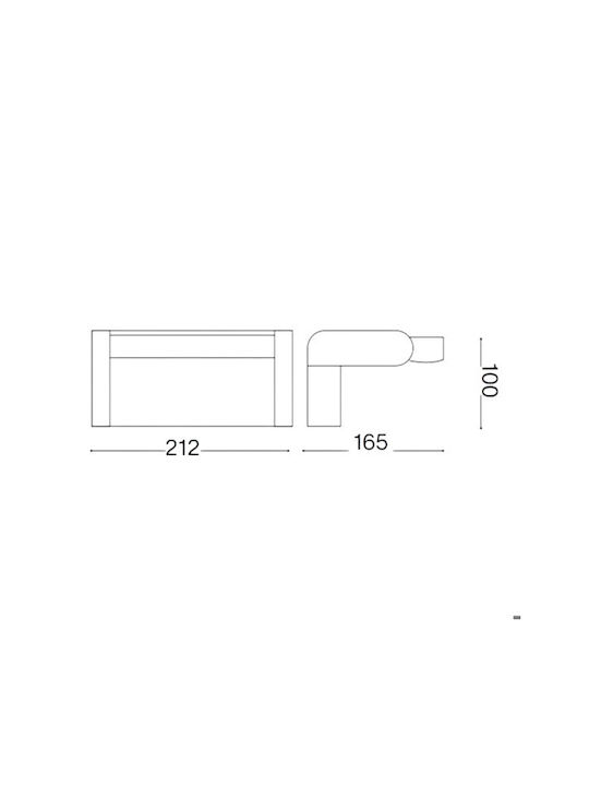 Ideal Lux Επιτοίχιο Εξωτερικό Φωτιστικό IP54 21.2x16.5x10εκ.