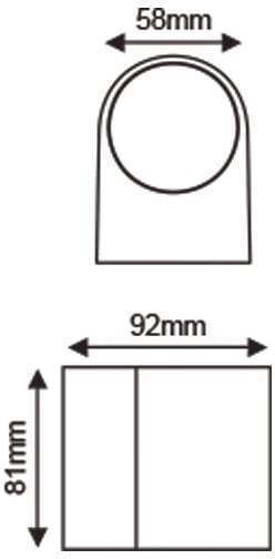 Aca Wall-Mounted Outdoor Spot Light GU10 IP65 Double Beam