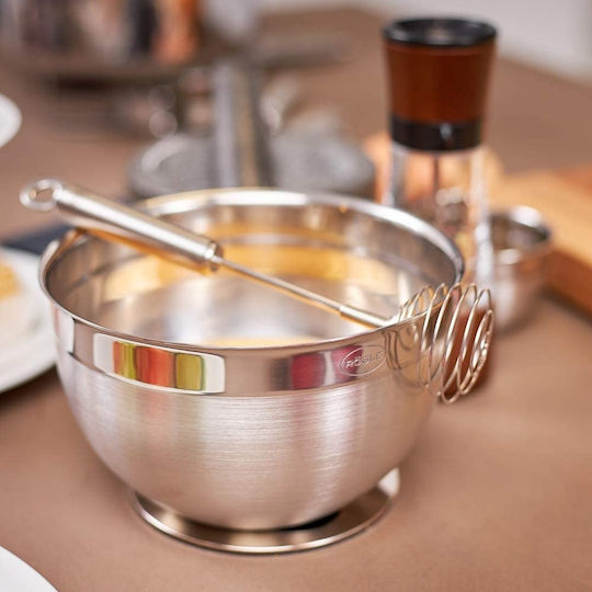 Rosle Stainless Steel Mixing Bowl Capacity 3.1lt with Diameter 21cm and Height 12.5cm.