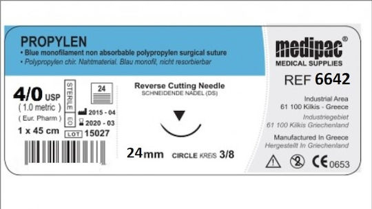 Medipac Propylen 4.0 με Βελόνα 16mm Ράμματα