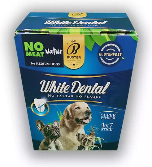 Buster Dent Premium Dental Sticks Medium Dog Dental Stick against Bad Breath for Medium Breeds 180gr 28pcs