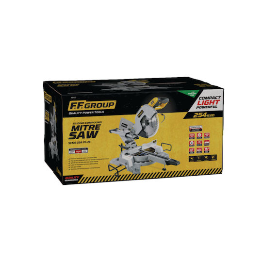 FFG SCMS 254 Plus Miter Säge Schiebe mit Leistung 2000W, Laserführung & Sägeblattdurchmesser 254mm