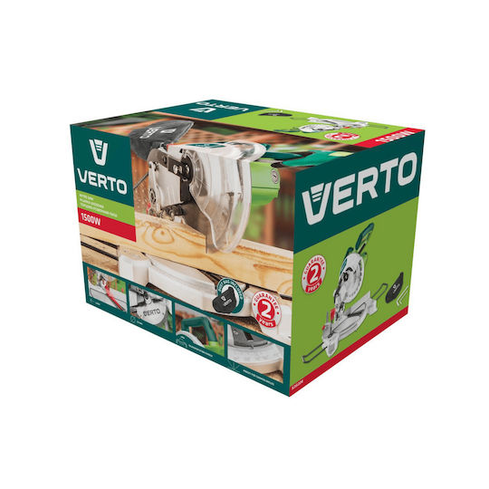 Verto Kapp- und Gehrungssäge Elektrisch 1200W mit Schnittführung Laser & Scheibendurchmesser 210mm