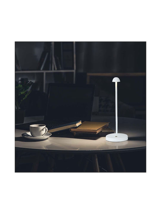 V-TAC Lămpi De Masă Metalice Led Încorporat Cu Abajur Alb Și Bază