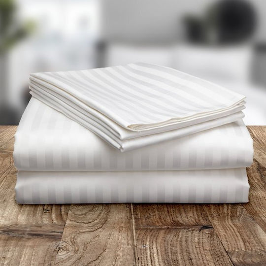 Lino Home Capri Hotel Sheet White King Size 280x280cm 100% Cotton 1pcs