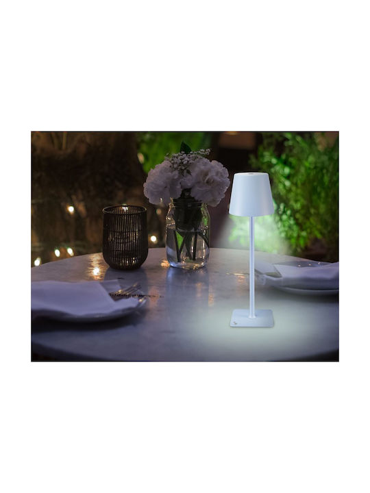 Beper Настолна лампа LED с Бял Абажур и Основа