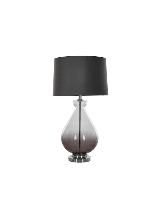 InTheBox Glass Table Lamp with Brown Shade and Transparent Base