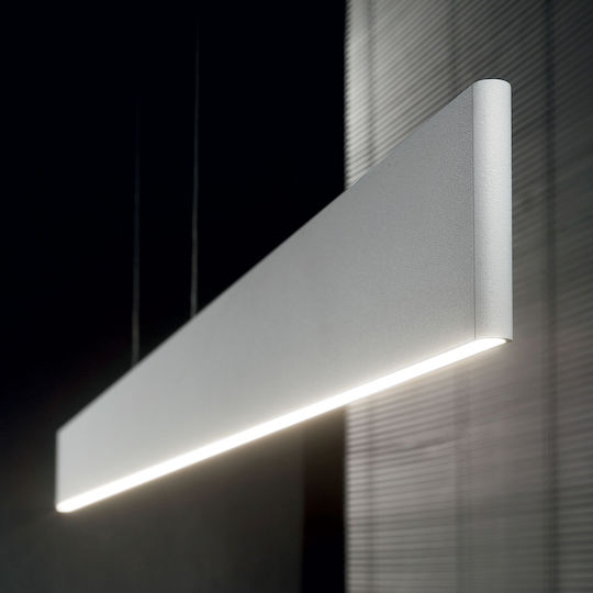 Ideal Lux Wide Commercial Linear LED Ceiling Light 36W Warm White IP20 120cm