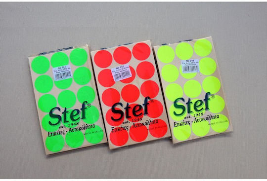 Stef Labels Autocolante mici Rotunde in Galben Culoare 32mm