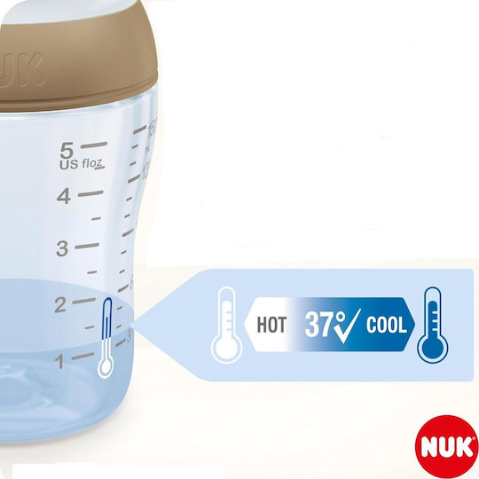 Nuk Σετ Πλαστικά Μπιμπερό Perfect Match Κατά των Κολικών με Θηλή Σιλικόνης για 0+ μηνών Γκρι 260ml