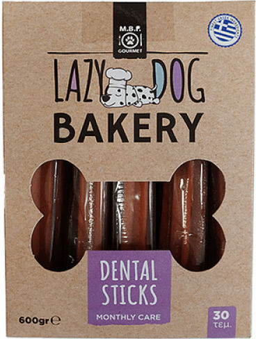 M.B.F. LAZY DOG DENTAL Μασώμενο Stick για Σκύλους κατά της Πέτρας & Πλάκας 600gr 30τμχ