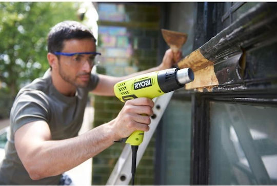 Ryobi EHG 2000 Πιστόλι Θερμού Αέρα 2000W με Ρύθμιση Θερμοκρασίας εως και 600°C