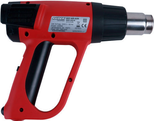Raider RDP-HG16 Πιστόλι Θερμού Αέρα 2000W με Ρύθμιση Θερμοκρασίας εως και 630°C