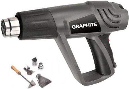 Graphite Πιστόλι Θερμού Αέρα 2000W με Ρύθμιση Θερμοκρασίας εως και 550°C