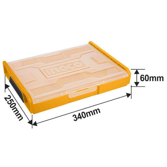 Ingco Tool Compartment Organiser 6 Slot Orange 34x25x6cm