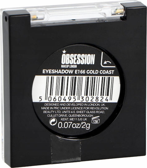 Revolution Beauty Obsession Eyeshadow Eye Shadow Matte in Powder Gold Coast, E166 2gr
