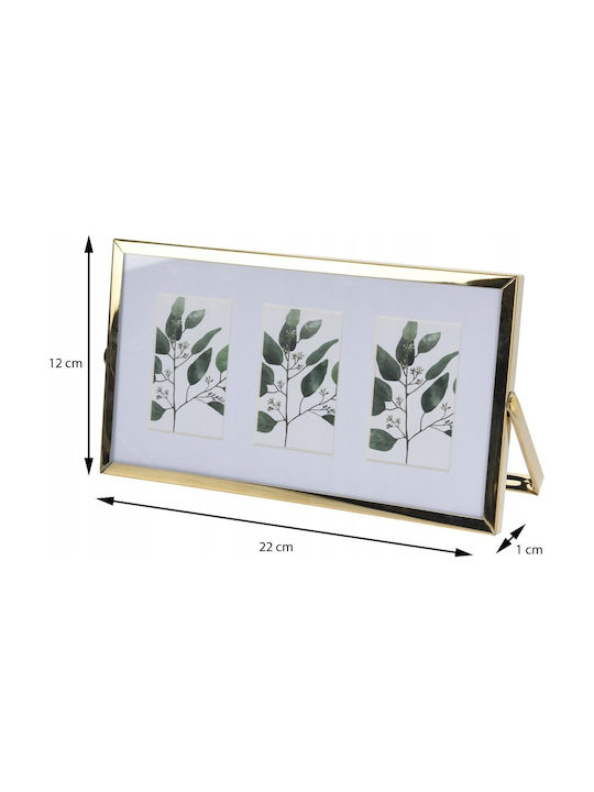 Metal Frame Home Styling Collection Three Photos Passe-partout 22 X 12 X 1 Cm