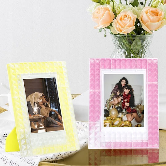 Transparent Pink Support Frame for Photos Fuji Fujifilm Instax Mini 99 40 12 11 9 7 Liplay Evo