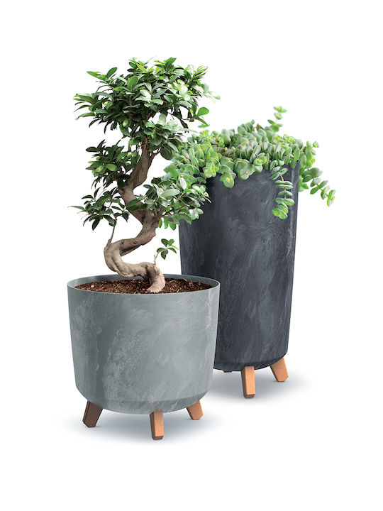 Prosperplast Gracia Slim Γλάστρα Τσιμεντένια Concrete Effect 19.5x19.5x36.5εκ.
