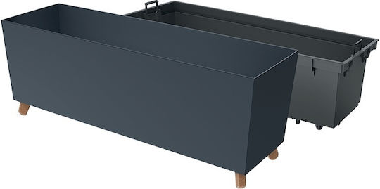 Prosperplast Case Саксия Пластмаса Сив Със стойка 77x23.5x30εκ.
