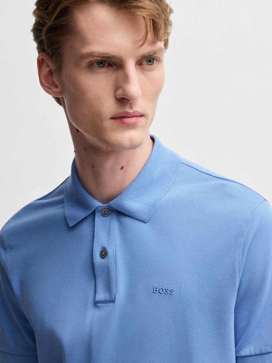 Pallas Polo Short Sleeve Blouse Blue