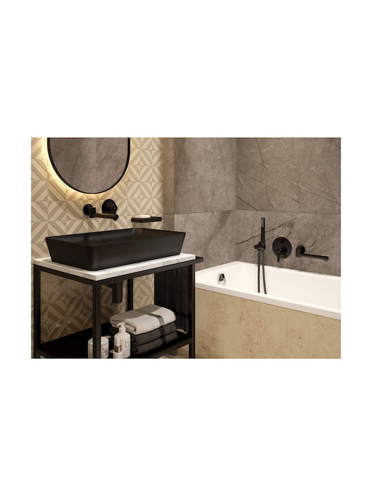 Deante Built-in Mixer & Spout Set for Bathtub Silver