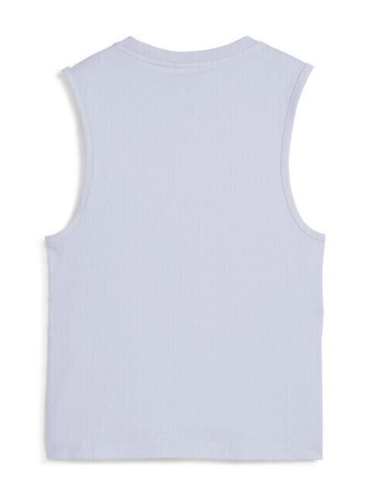 Logo Damen Sport Bluse Ärmellos Sky Blue
