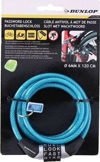 Cable Key Bike Lock-200 Bicycle Cable Lock with Combination Blue