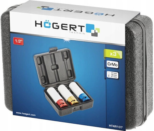 Högert Technik Карудаки Air Шестограмни с Каре Приемник 1/2" Комплект 3бр
