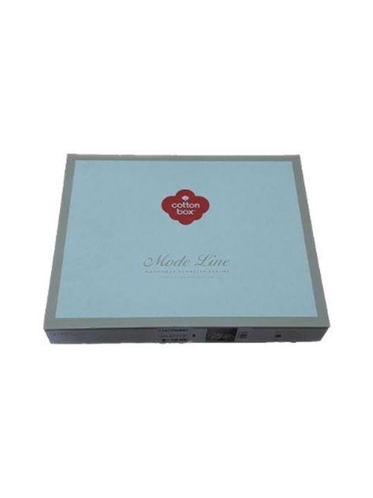 Cotton Box Set Husă de Pilotă Bumbac Single cu Față de Pernă & 1 Cearsaf 160x220 Negru