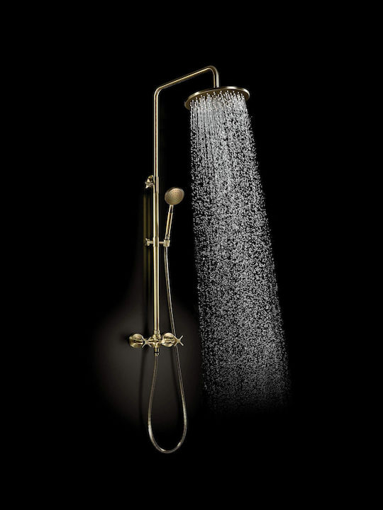 Deante Shower Column with Mixer Bronze Deante Shower Column with Mixer Bronze