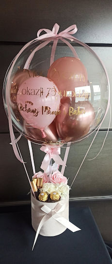 Komposition mit 100 Luftballons Latex Rosa 12.5cm