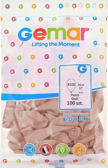 Komposition mit 100 Luftballons Latex Rosa 12.5cm