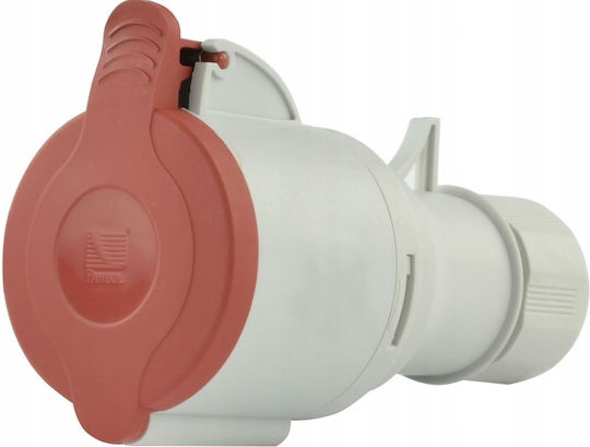 Mobile dreiphasige Industriesteckdose 5p 32a 400v tragbar IP44 Buchse