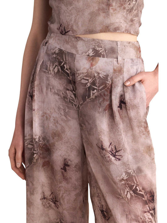Women's Fabric Trousers Beige