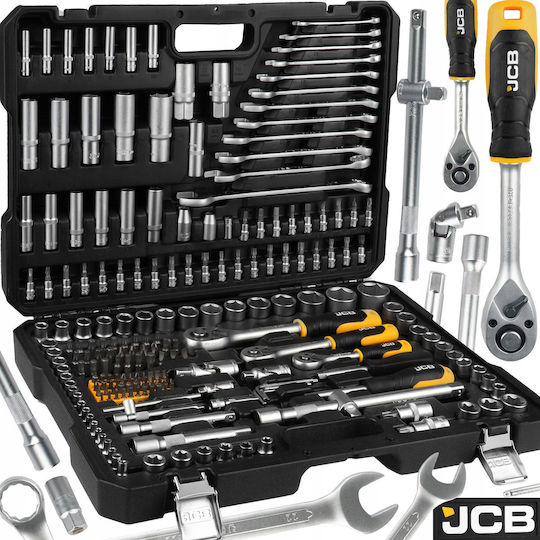 JCB Hexagon Sockets with Frame Host 1/2" 3/8" 1/4" Diameter 1/2" 3/8" 1/4"