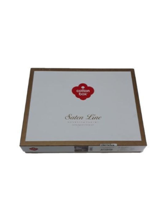 Cotton Box Σετ Παπλωματοθήκη Διπλή με 2 Μαξιλαροθήκες & 1 Σεντόνι 200x220cm Maroon