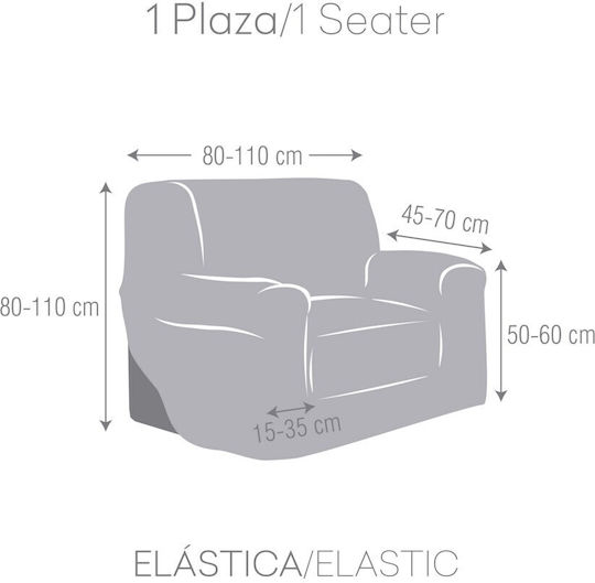 Eysa Troya Elastic Cover for Armchair C/0 Beige 80εκ. 1pcs F711490
