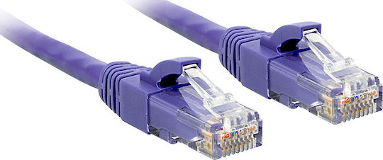 Lindy U/UTP Cat.6 (Gigabit) Καλώδιο Δικτύου Ethernet 2m Μωβ