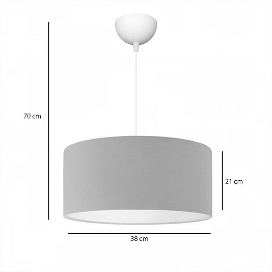 Pakketo PWL-1091 Pendant Light Beige with Socket E27 38x38x21cm