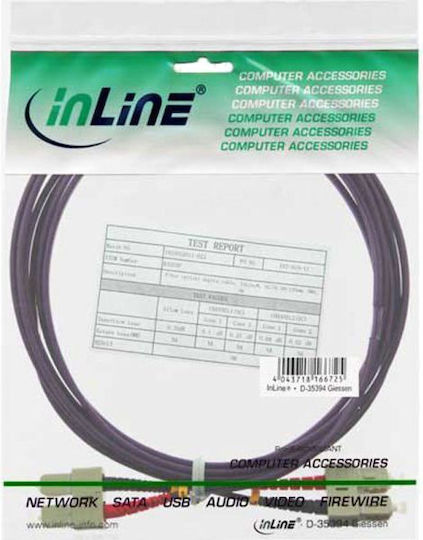 InLine Καλώδιο Οπτικής Ίνας SC-SC 25m Πολύχρωμο