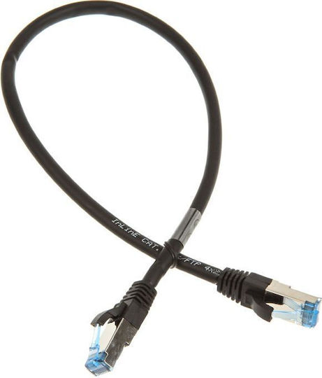 InLine S/FTP Cat.6 (Gigabit) Καλώδιο Δικτύου Ethernet 0.5m Μαύρο